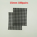 Black 15mm 100pair