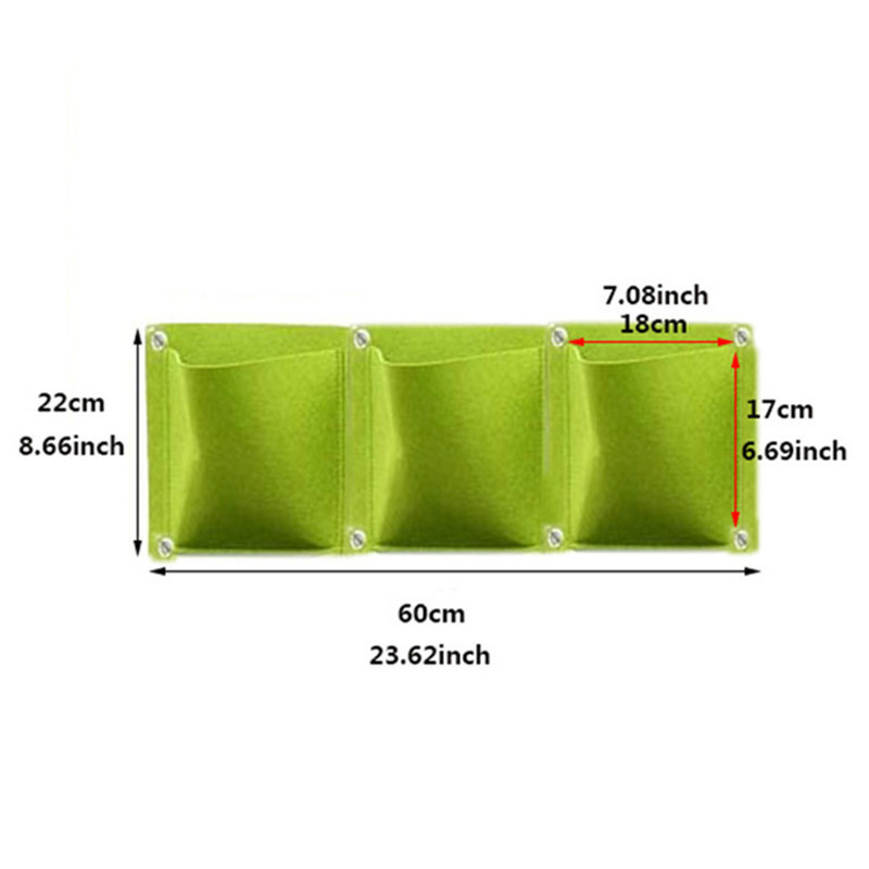 Wall-Mounted Planting Bag Balcony Wall Vertical Hanging flowerpot Multi-Port Planting Seeder Bag Garden Green Planting Bag