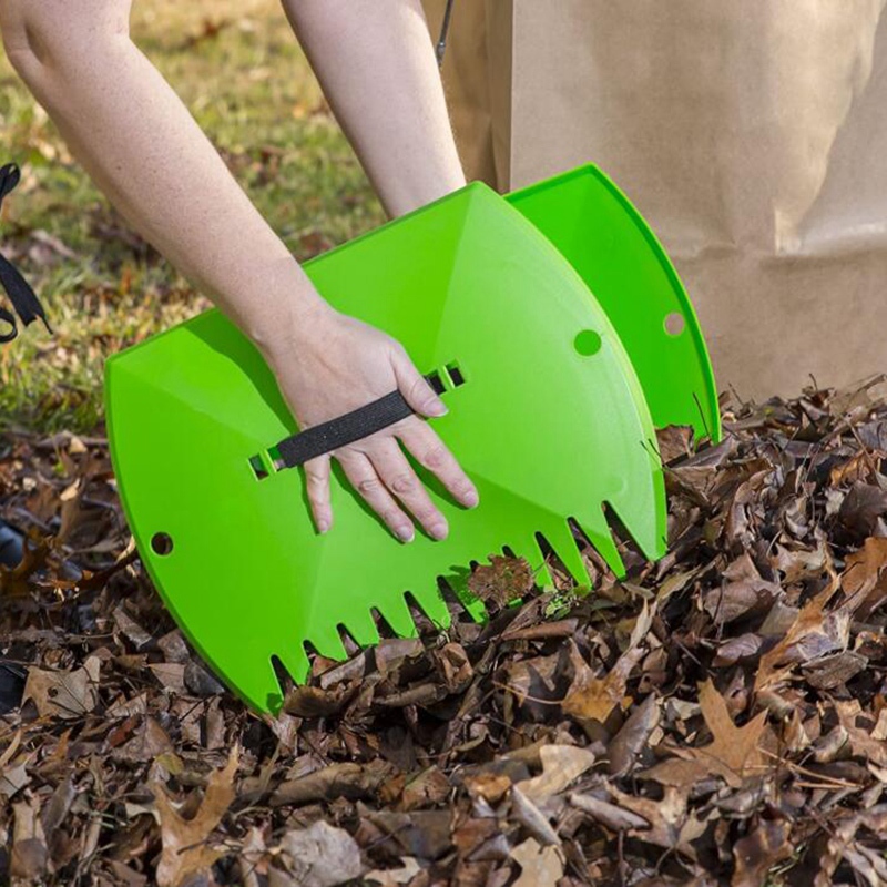 Garden-Yard Leaf Scoops,Plastic Scoop Grass,Hand Leaf Rakes and Leaf Collector for Garden Rubbish Great Tool Set of 2