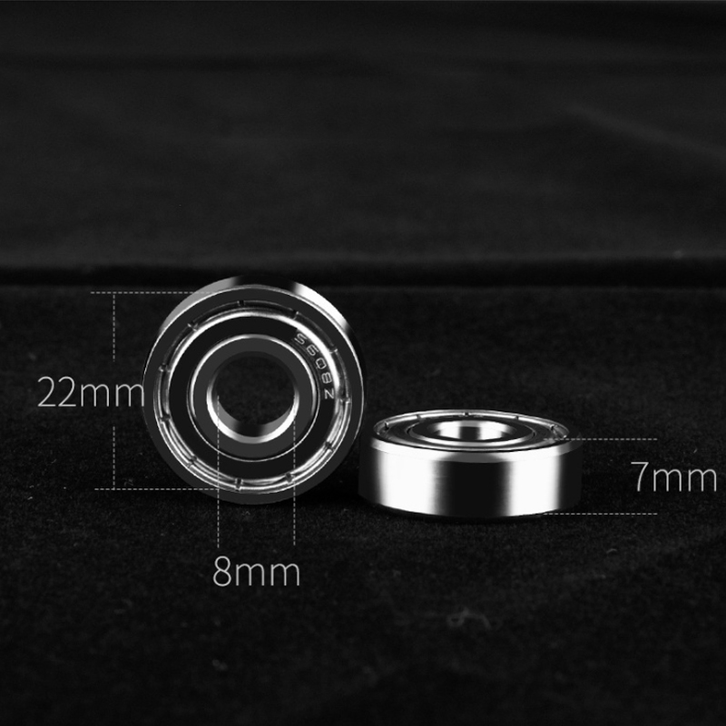 3pcs 8*22*7mm S608ZZ S608RS Stainless Steel Ball Bearing Waterproof Finger Spinner Wear Resistant Skateboard Bearings shaft