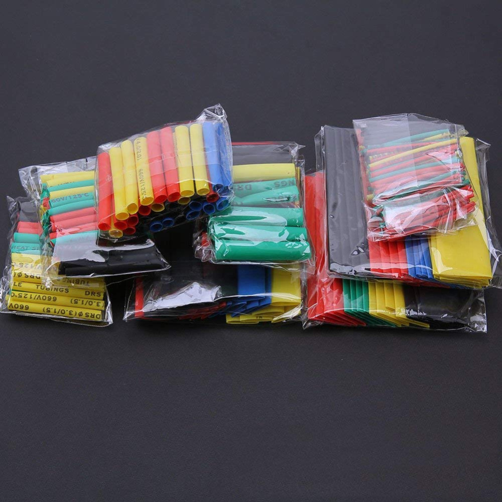 Shrinking 328Pcs Insulation Sleeving Thermal Casing Car Electrical Cable Tube kits Heat Shrink Tube Tubing Wrap Sleeve Assorted