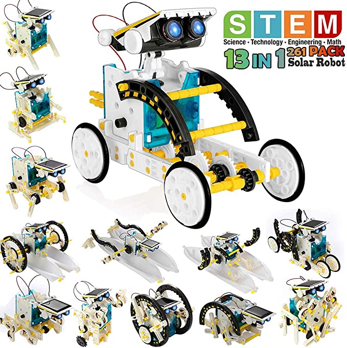 STEM 12-in-1 Education Solar Robot Toys DIY Building Science Experiment Kit for kids age 8-12 Solar Powered by sun Robot Kits