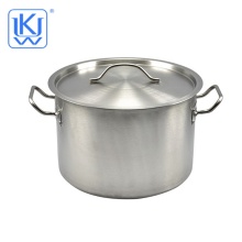 The stainless steel stock pot in the hotel