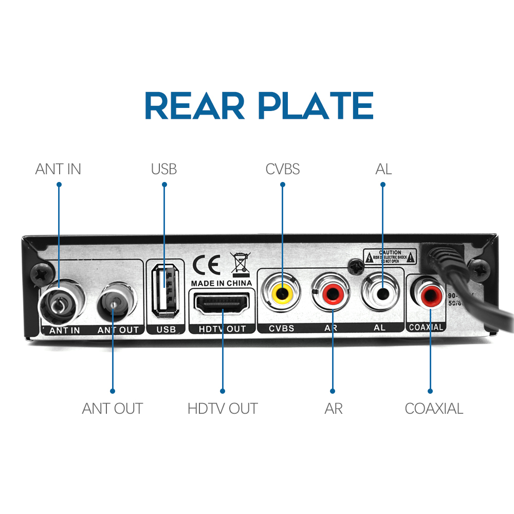 DVB-C Combo TV Tuner DVB T2 Terrestrial Digital TV Receiver H.264 Decoder Youtube Europe Russia Spain Set Top Box