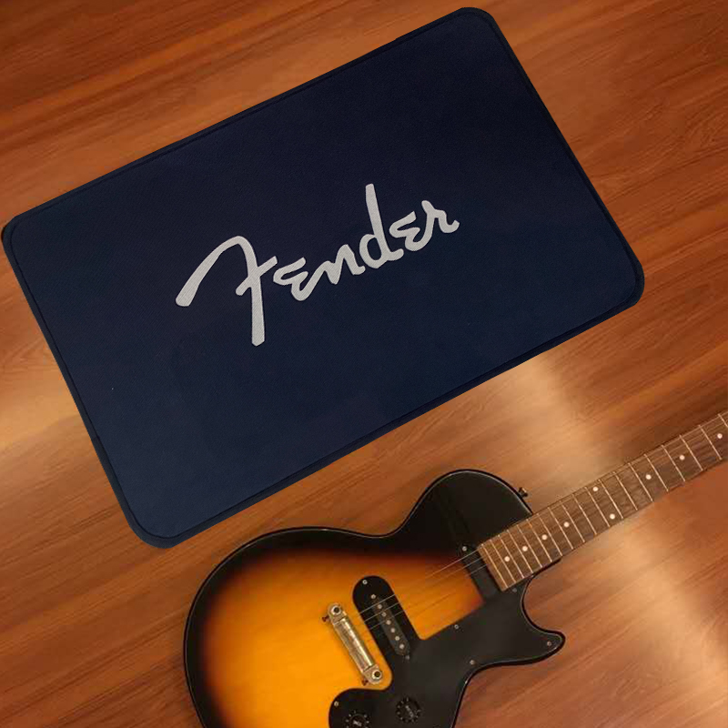 Fender Guitar Modern Printed Flannel Area Rug Printed Room Area Rug Floor Carpet For Living Room Bedroom Home Decorative
