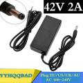 36V 2A battery charger Output 42V 2A Charger Input 100-240 VAC Lithium Li-ion Li-poly Charger For 10Series 36V Electric Bike