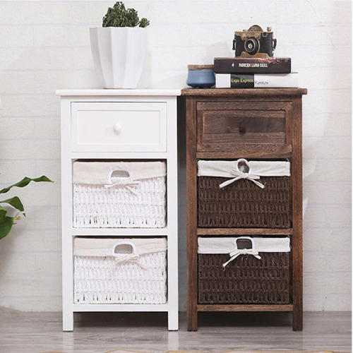 Supply Coffee Color Wooden Nightstand Bed Side Table with High Quality