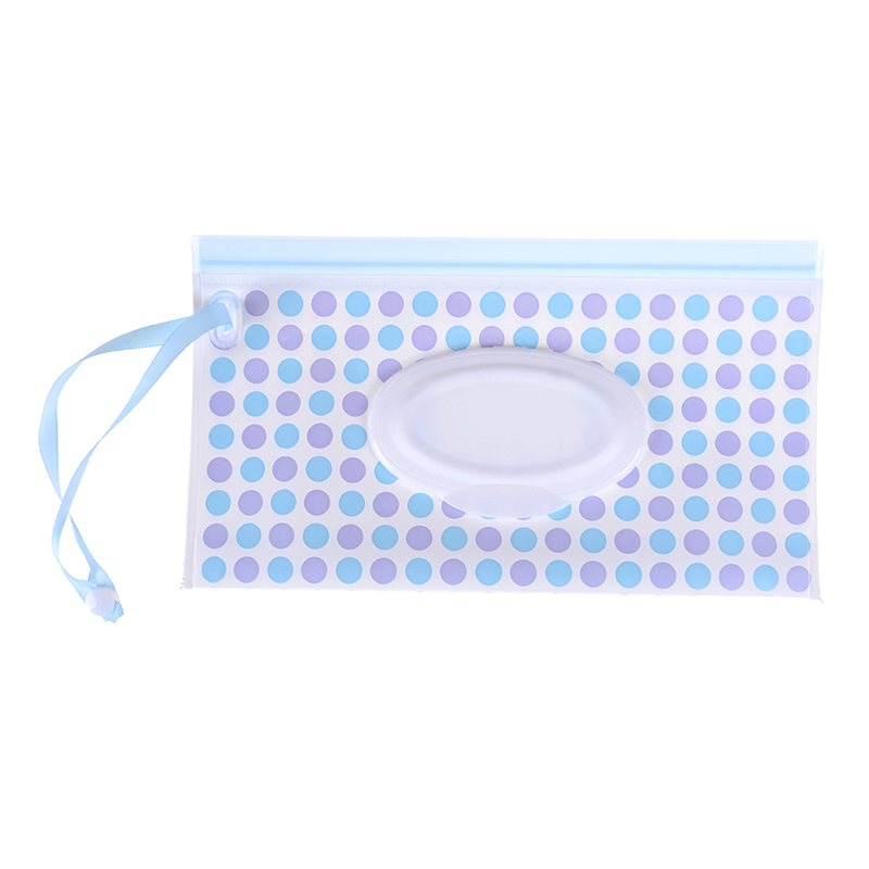 Fashion Wipes Carrying Case Clutch and Clean Wet Wipes Bag for Stroller Cosmetic Pouch with Easy-Carry Snap-Strap