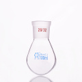 Flask eggplant shape,short neck standard grinding mouth,Capacity 100ml and joint 29/32,Eggplant-shaped flask