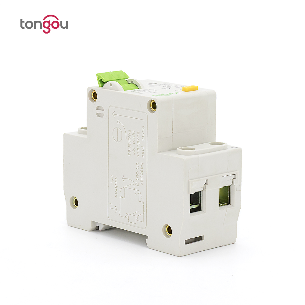 2 Pole 1P N 63A 230V~ 50HZ/60HZ Residual Current Circuit breaker With Over Current and Leakage Protection RCBO