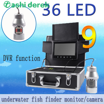 Fish finder F08A 9inch Underwater Fishing Camera Wide Viewing 1000TVL HD with 36pcs Lights Night-vision video camcorder