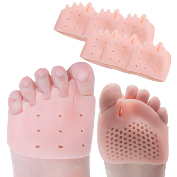 2pcs Forefoot Pads Five-hole Honeycomb Toe Separator Soft Gel Pain Relief Insoles Prevent Feet Callus Blisters Corn C1533