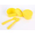 4PCS Baby Feeding Bowl with Spoon and Fork