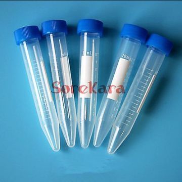 LOT 100 Scale line 10ml Laboratory Plastic Centrifuge tube V-bottom with screw cap For Sample Specimen