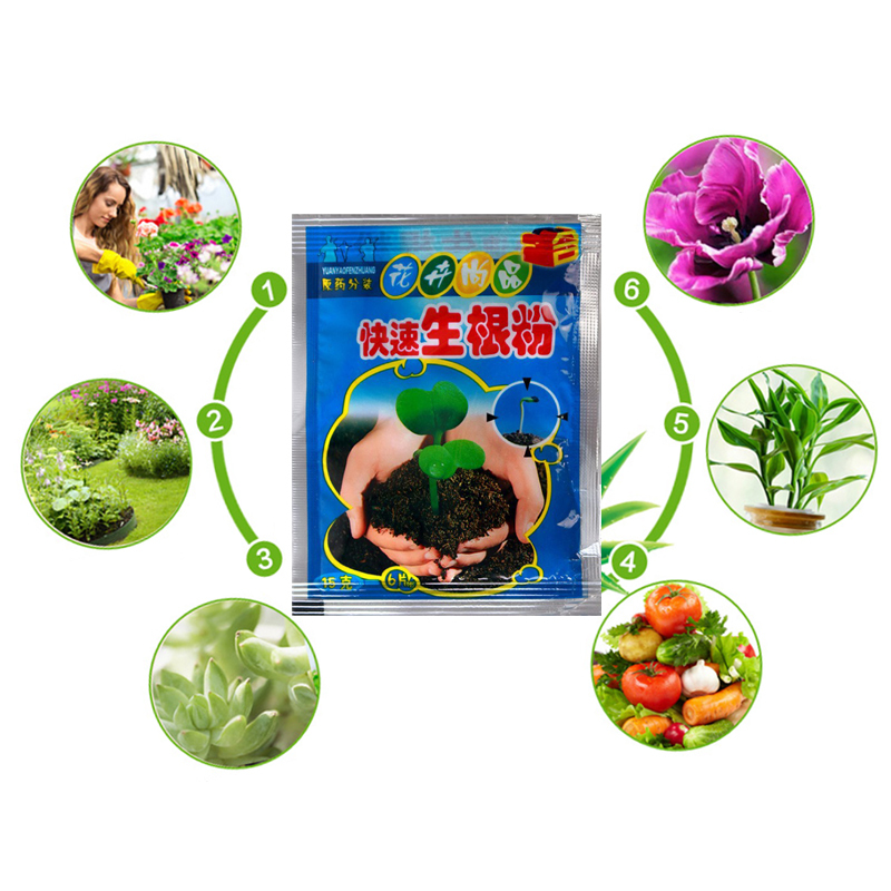 1PC Fast Rooting Powder Fast Rooting Plant Rapid Rooting Agent Improve Flowering Transplanting Cutting Survival Grow Root