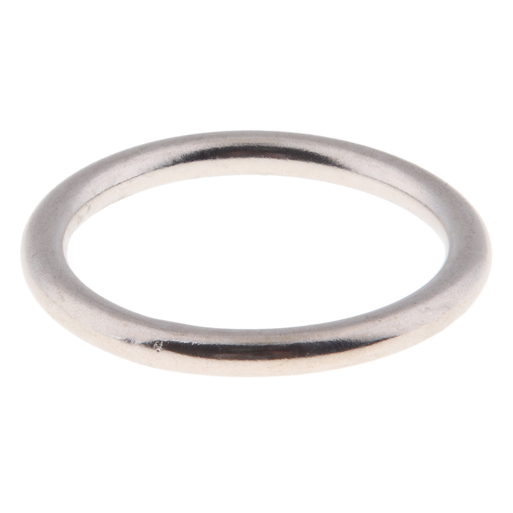 Marine Polished Seamless Welded 316 Stainless Steel Round O Rings Multiple Sizes for Kayak Canoe Boat Dinghy Yacht