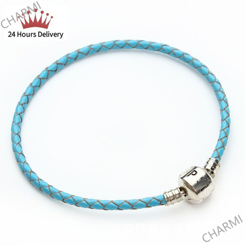 100% Genuine Braided Leather Bracelet Men Women Fit Pan Do Charm Bracelets Pulseras Masculino Female Jewelry for Lovers Ra New