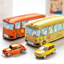School Bus Pencil Case Cartoon Pen Bag Box for Kids Gift Cosmetic Stationery Pouch School Supplies
