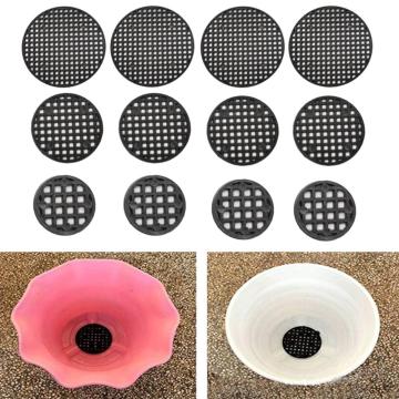 50Pcs Hollow Flower Pot Pad Garden Pot Trays Bonsai Flower Pot Bottom Grid Mat Prevent Soil Loss Mesh Pad Garden Supplies