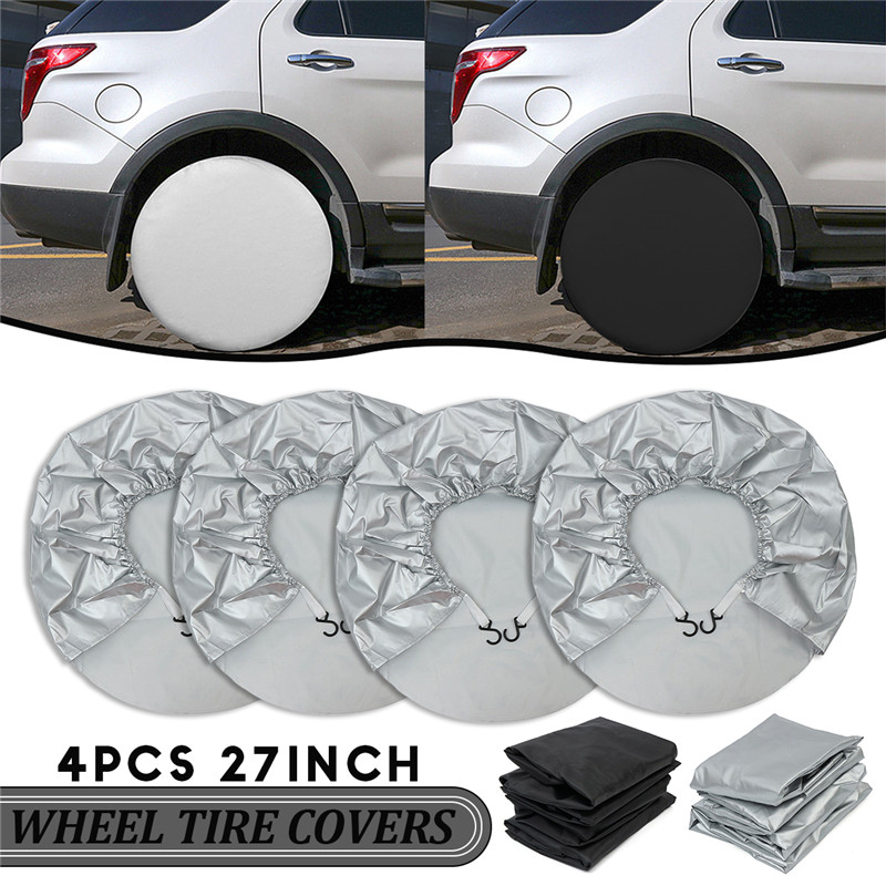 4pcs 27inch Wheel Tire Covers Case Car Tires Storage Bag Vehicle Wheel Protector for RV Truck Car Camper Trailer car styling