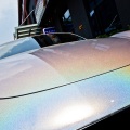 SUNICE 1/3/5/10m Glossy Grey Rainbow Car Wrap Film Laser Chrome Wrapping Vinyl PVC Roll Film Car Stickers and Decals Bubble Free