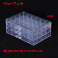 72 grids clear box