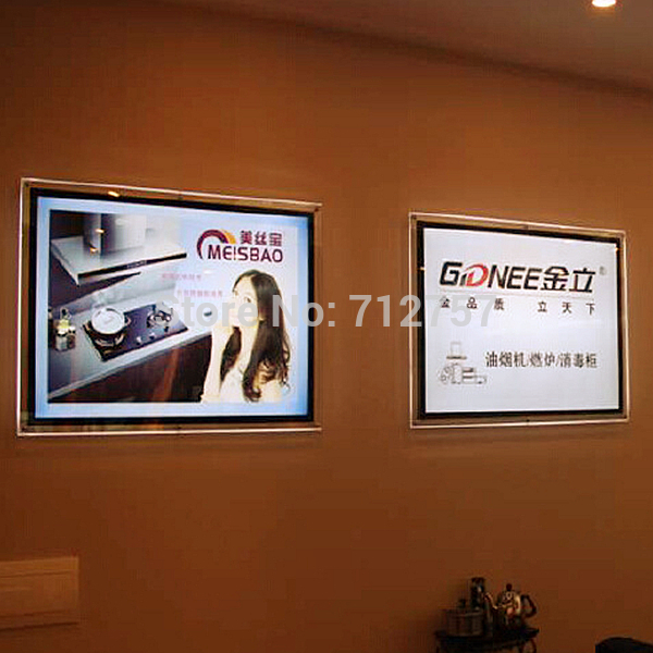 LED ILLUMINATED ACRYLIC SIGNS WALL MOUNTED CRYSTAL FRAME LED LIGHT BOX