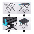 Lightweight Compact Roll Up Aluminum Portable Outdoor Foldable Metal Garden Picnic Table Folding Camping Table Desk