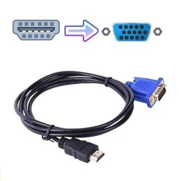 1pc 1/10M HDMI Cable HDMI To VGA 1080P HD With Audio Adapter Cable HDMI TO VGA Cable Optical Cable Drop Shipping
