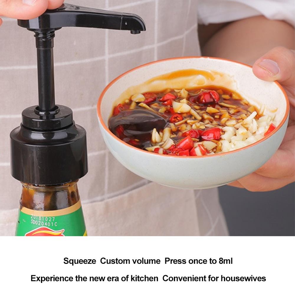 Syrup Bottle Nozzle Pressure Oil Sprayer Household Pump Push-type Bottles Stopper Dispenser Plastic Kitchen Specialty Tools