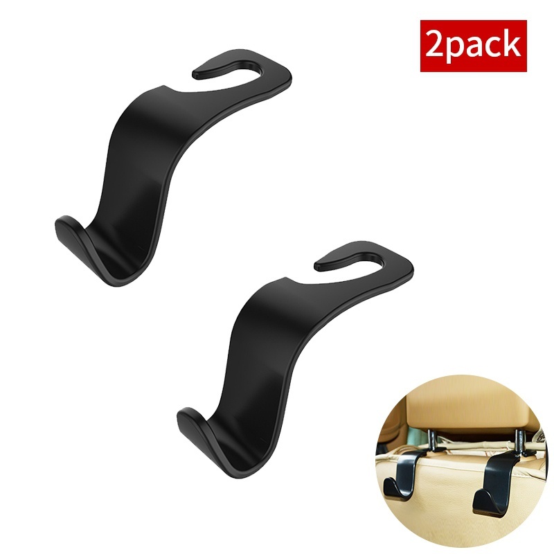 2pc Car Seat Back Hooks Hanger Organizer Universal Headrest Mount Storage Hook House Storage Simple Styling Car Coat Hanger