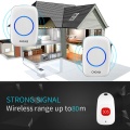CACAZI Smart Home Wireless Pager Doorbell Old man Emergency Alarm Calling Bell US EU UK Plug 80m Remote Lanyard SOS Button