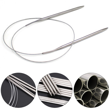 Sweater knitting Needle Stainless Steel Ring Needle 43/60/120cm Weaving Circular Knitting Needlework Kits DIY Knitted Tool