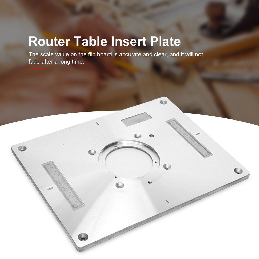 New Multi-functional Aluminum Alloy Router Table Insert Plate Trimmer Engraving Machine Woodworking Bench Router Plate