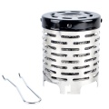 Outdoor Mini Heater Stove Stainless Steel Camping Tent Warming Stove Cover Survival Gas Heater Stove