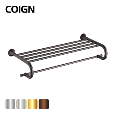 Double Bathroom Towel Rack Wall Mounted