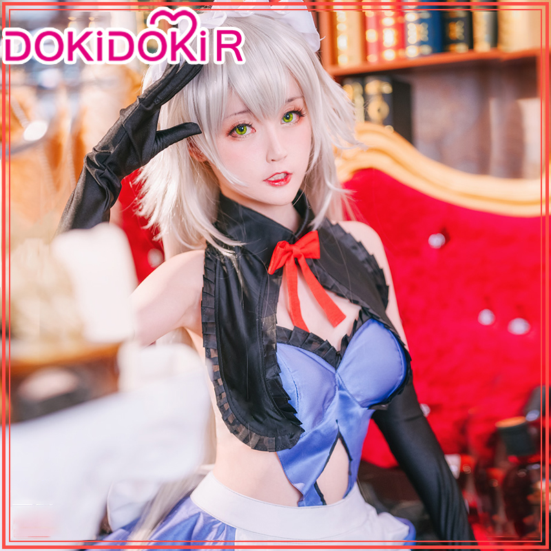 DokiDoki-R Game FGO Jeanne d'Arc Alter Cosplay Maid Costume Women Fate Grand Order Cosplay Jeanne d'Arc AlterCostume Halloween