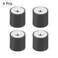 uxcell 4PCS Female Rubber Mounts Vibration Isolators Replaces Anti Vibration Pads Flat Silentblock Base Block Dowel