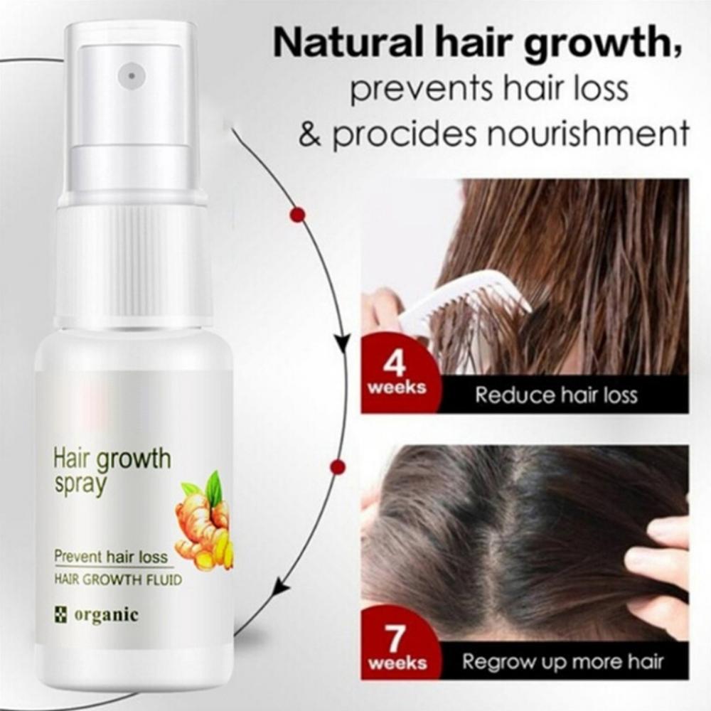 2020 new Ginger Hair Growth Spray Essential Oil Hair Loss Liquid Hair Growth Spray For Men Women Hair Care Eyebrow beard