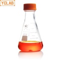 YCLAB 500mL Erlenmeyer Flask Screw Mouth with Cap Lid Borosilicate 3.3 Glass Conical Triangle Laboratory Chemistry Equipment