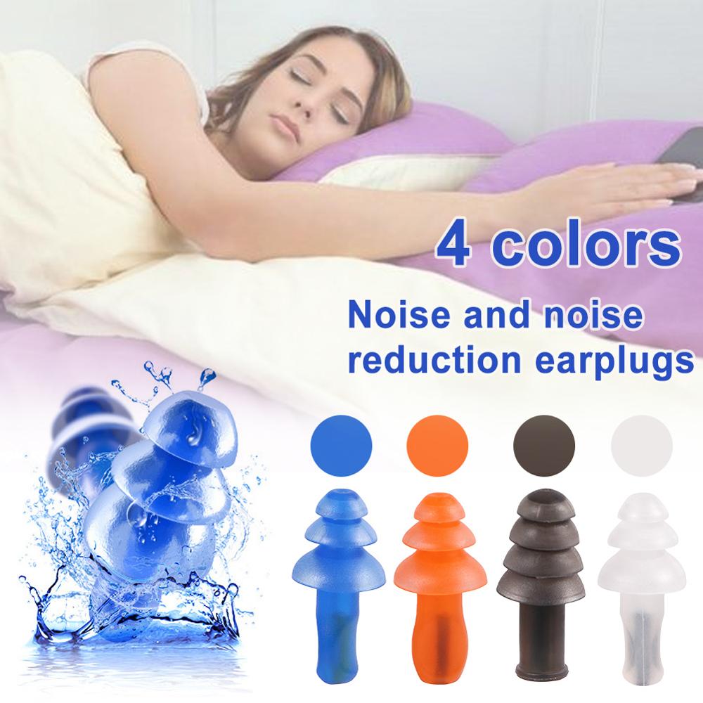Soft Silicone Tree-shape Spiral Waterproof Anti-noise Earplug Sleeping Travel Study Hearing Protection Noise Reduction Ear Plugs