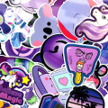 61pcs Purple cute Graffiti Stickers Cartoon Funny DIY Laptop Skateboard Luggage Car Decals Kid's Toy Waterproof sticker