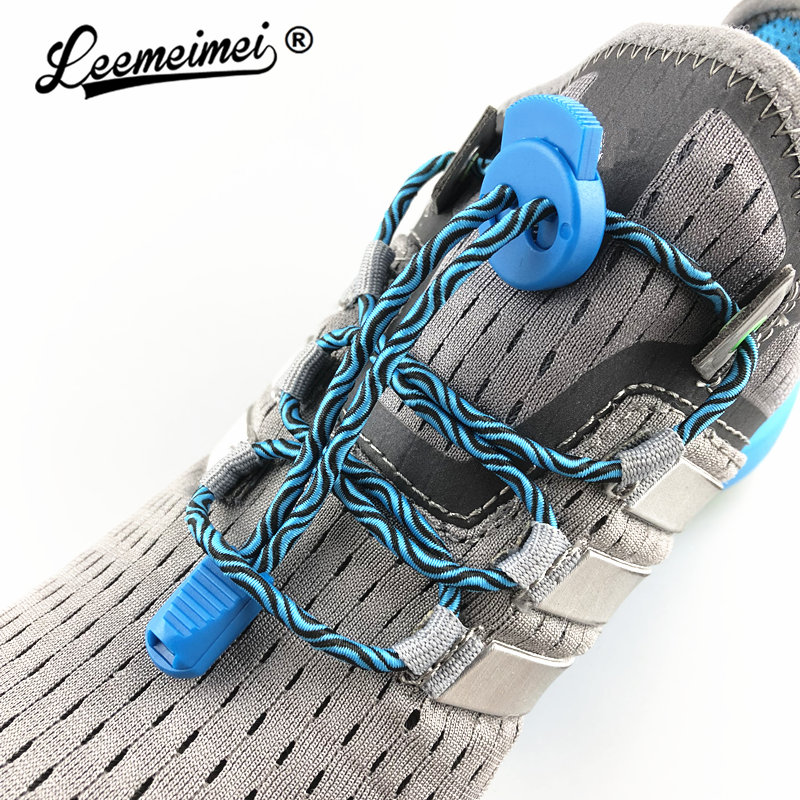 Stretching Lock lace 7 colors a pair Of Locking Shoe Laces Elastic Sneaker Shoelaces Shoestrings Running/Jogging/Triathlon