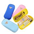 Pink Yellow Desktop Unisex Pencil Case Cute Storage Gifts Furl Storage Pouch Office Pencil Bag Simple Colorful Stationery