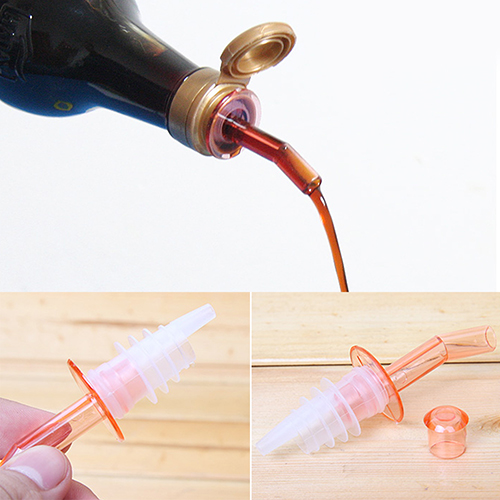 4Pcs Bottle Pourer Pour Spout Stopper Liquor Olive Wine Dispenser Vinegar PP Plastic 7M1B