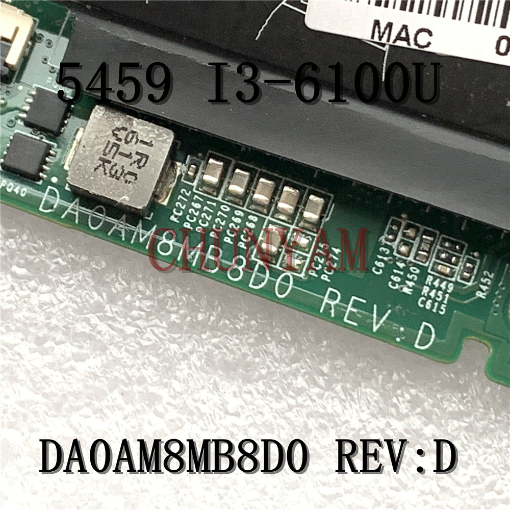 I3-6100U For Dell Vostro 5459 Laptop Motherboard DA0AM8MB8D0 CN-0GC4PN GC4PN Mainboard 100%tested