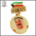 Customized Kuwait soft enamel metal badge