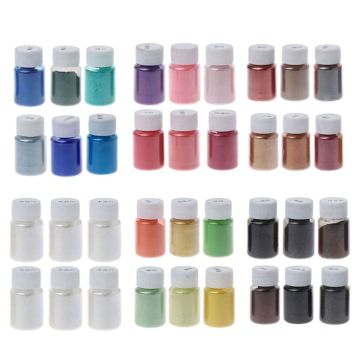 6 Color Cosmetic Grade Resin Powder Natural Mica Mineral Pearlescent Pigment Soap Makeup Colorant Dye Jewelry Making