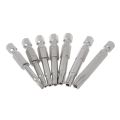7Pcs Star Drill Bits Screwdriver Magnetic 1/4" Hex Shank Hand Tools Five-pointed Star Bore T10-T40