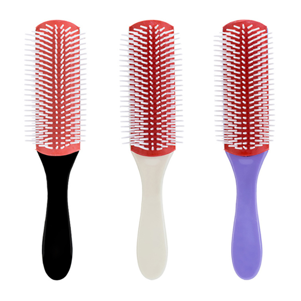 1pc 20.7cm Anti Static 9 Rows Hair Comb Scalp Massage Hair Brush Handcraft Men Oil Styling Comb Hairdressing Tool Health